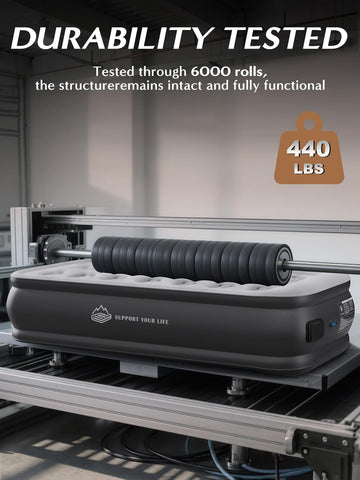 JUITOY Twin Air Mattress supports up to 440 pounds for versatile sleeping arrangements.