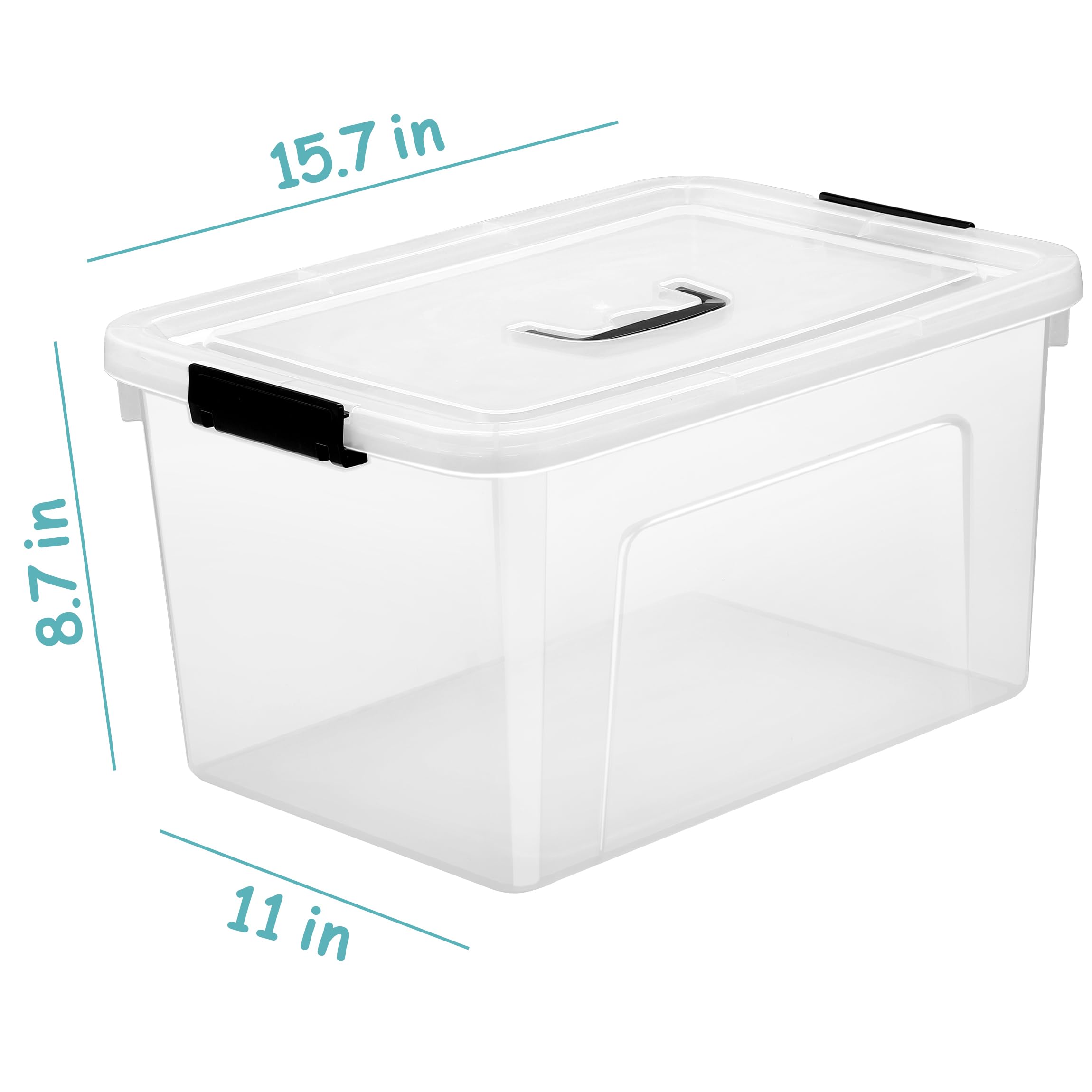 JUJIAJIA clear plastic bin shows contents at a glance, reducing search time.