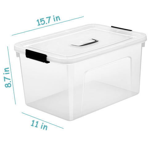 JUJIAJIA clear plastic bin shows contents at a glance, reducing search time.