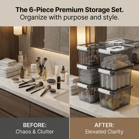 JUJIAJIA nested bins maximize space within closets and drawers.