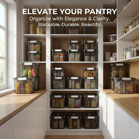 JUJIAJIA pantry bin for snacks and everyday essentials.