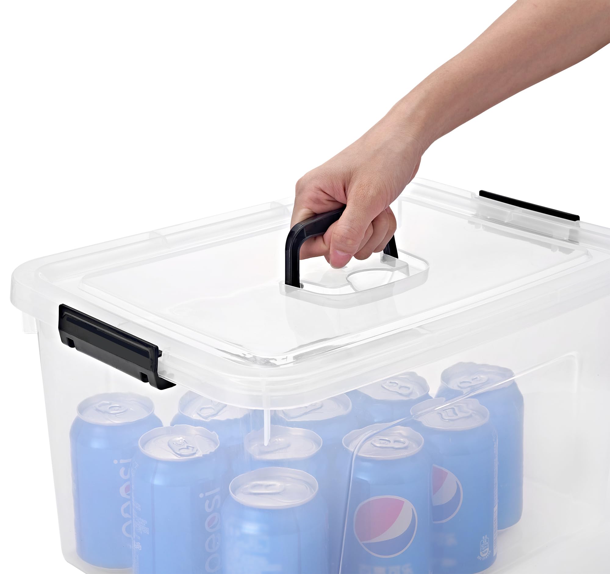 JUJIAJIA sturdy latches keep items protected from dust and spills.