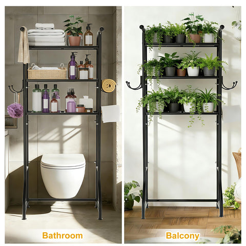 JUKAMO adjustable towel bars illustrate flexible hanging options