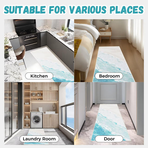 JUKAMO Machine-washable Rug for quick, convenient cleanup after spills.