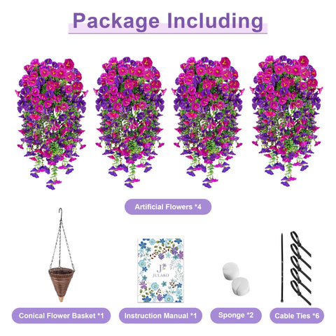 Julako heavy-duty cone-shaped basket with chains supports year-round displays.