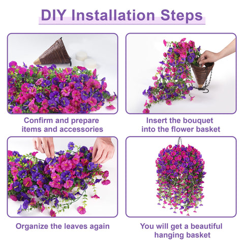 Julako silk flower branches and sponges help secure a professional look.