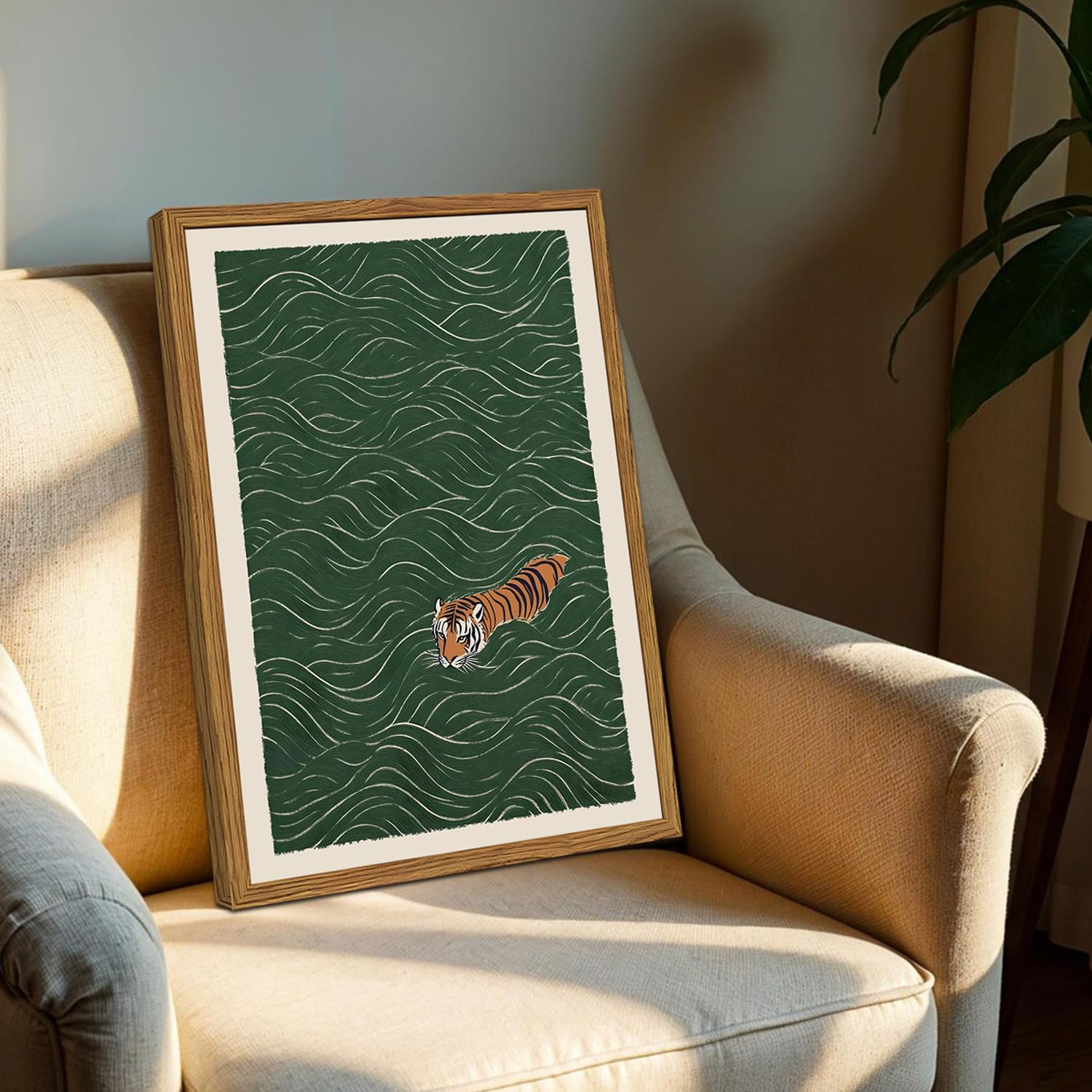Julaydi framed Japanese tiger wall art makes a thoughtful gift for tiger lovers.