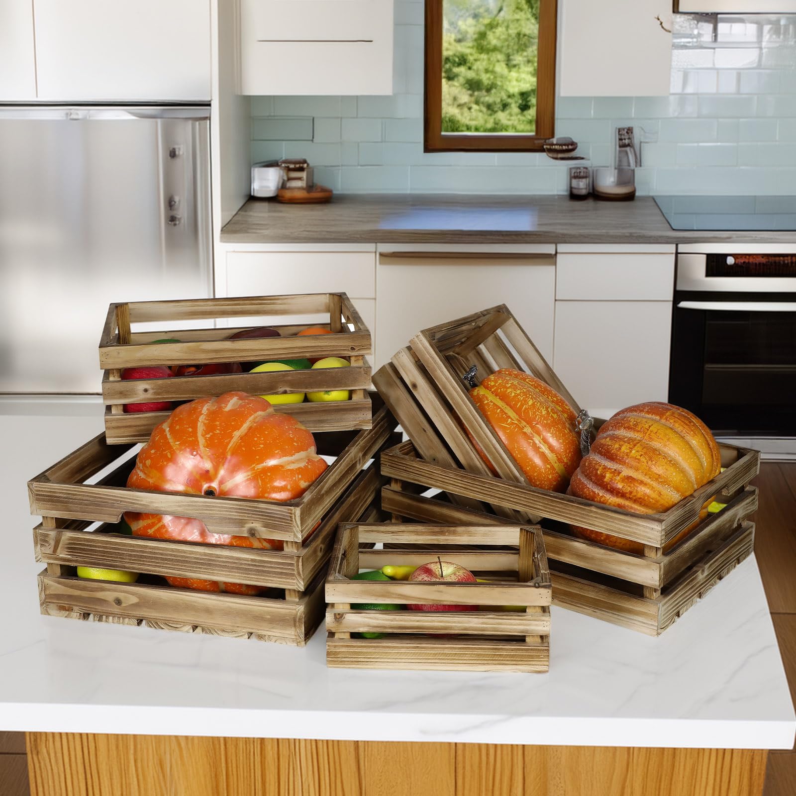 Crates featuring back hooks for wall hanging and decorative display by JUMBO HUMBLE.