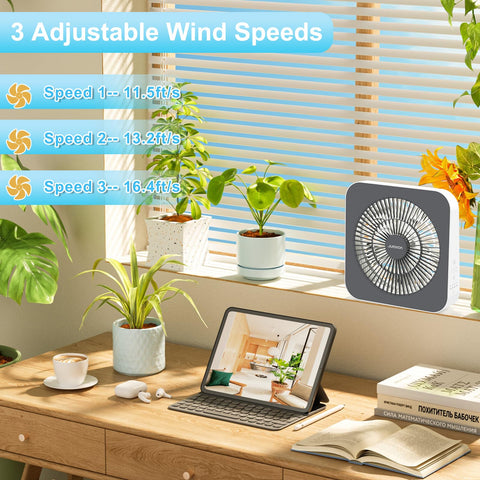 JUMXION box fan bedroom setup for quiet night cooling.