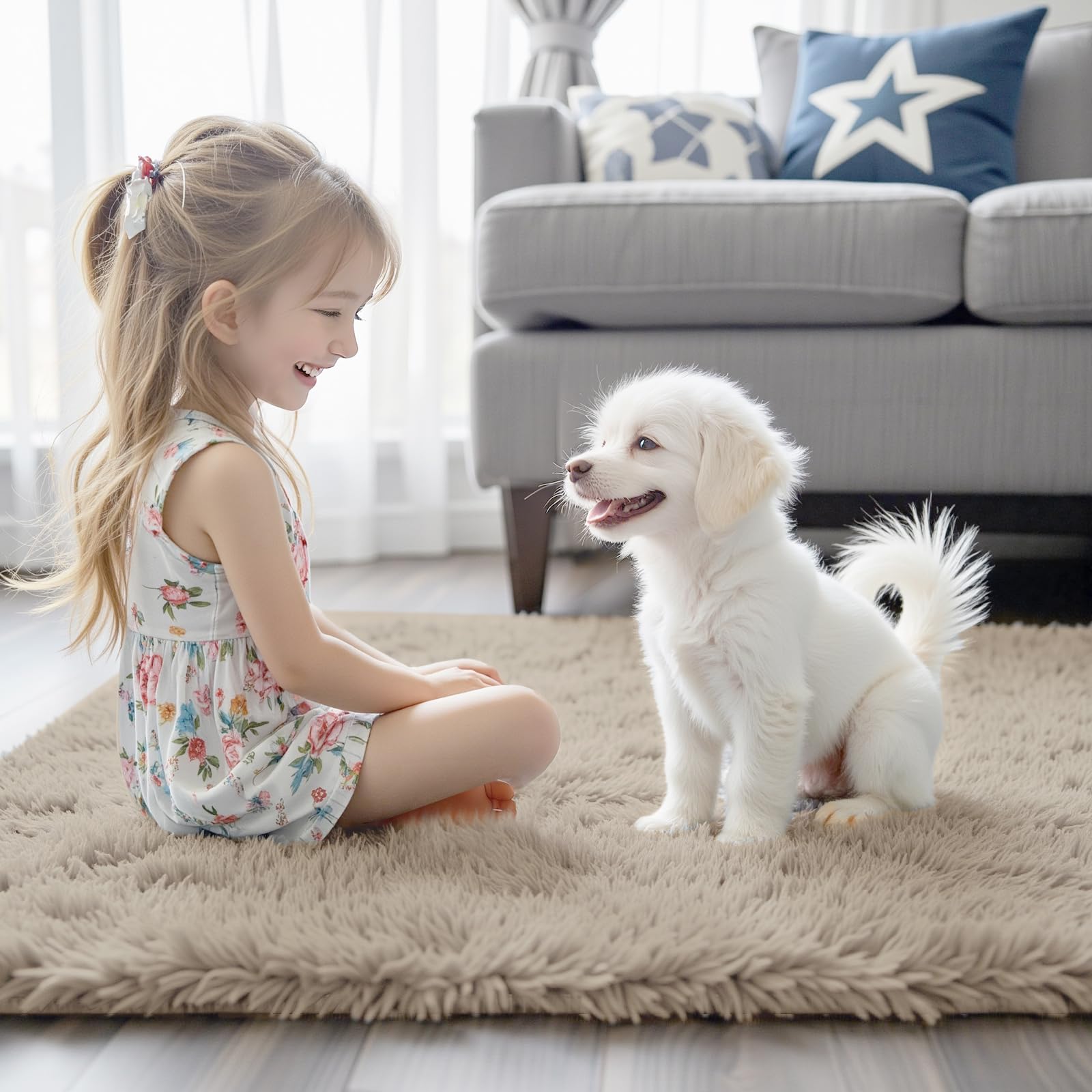Junhejiamei beige 8x10 rug is durable and easy to clean for busy homes.