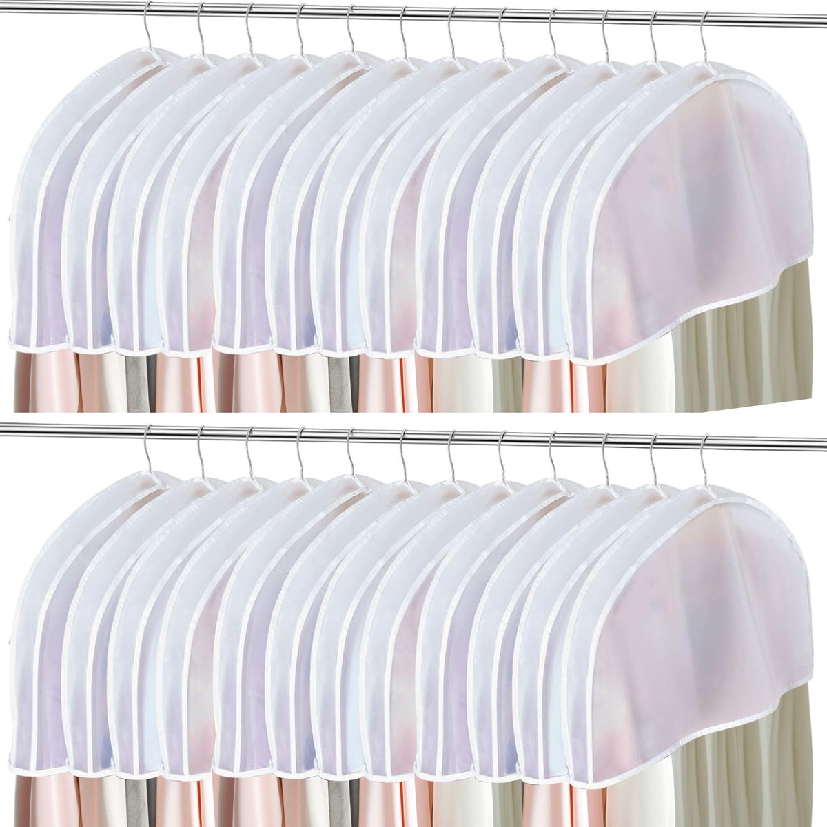 JUNJIAHAOZHU shoulder covers protect wardrobes from dust and wrinkles.