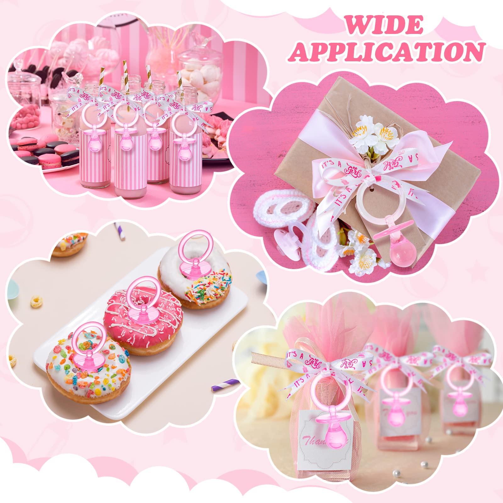 Junkin baby shower decor pink setup enhances festive color.