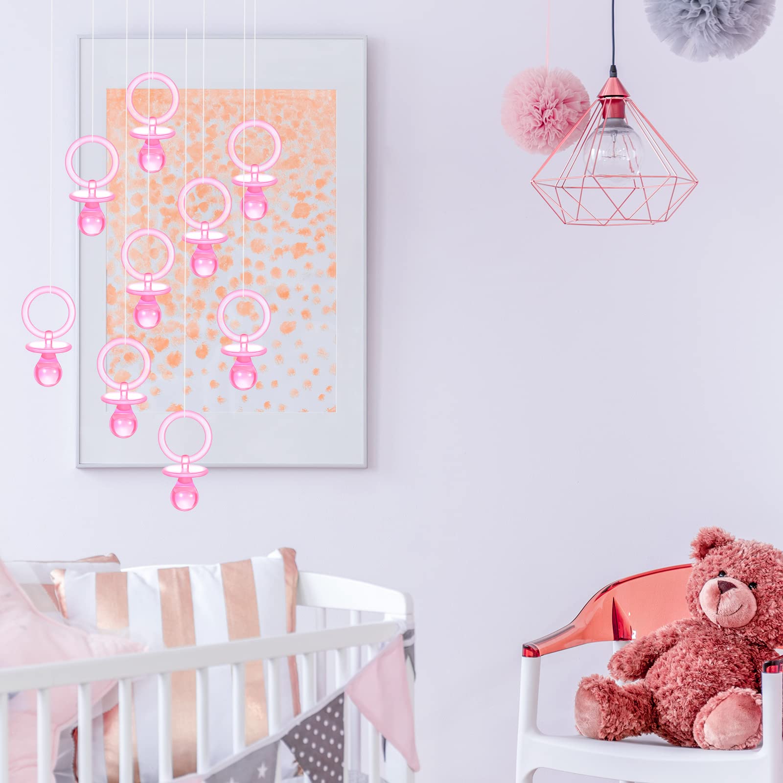 Junkin baby shower decor white setup adds elegant accents.