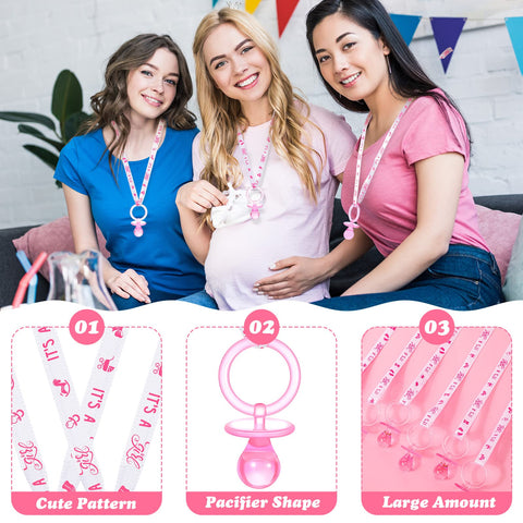 Junkin pacifier necklace white pendant close-up adds charm to outfits.