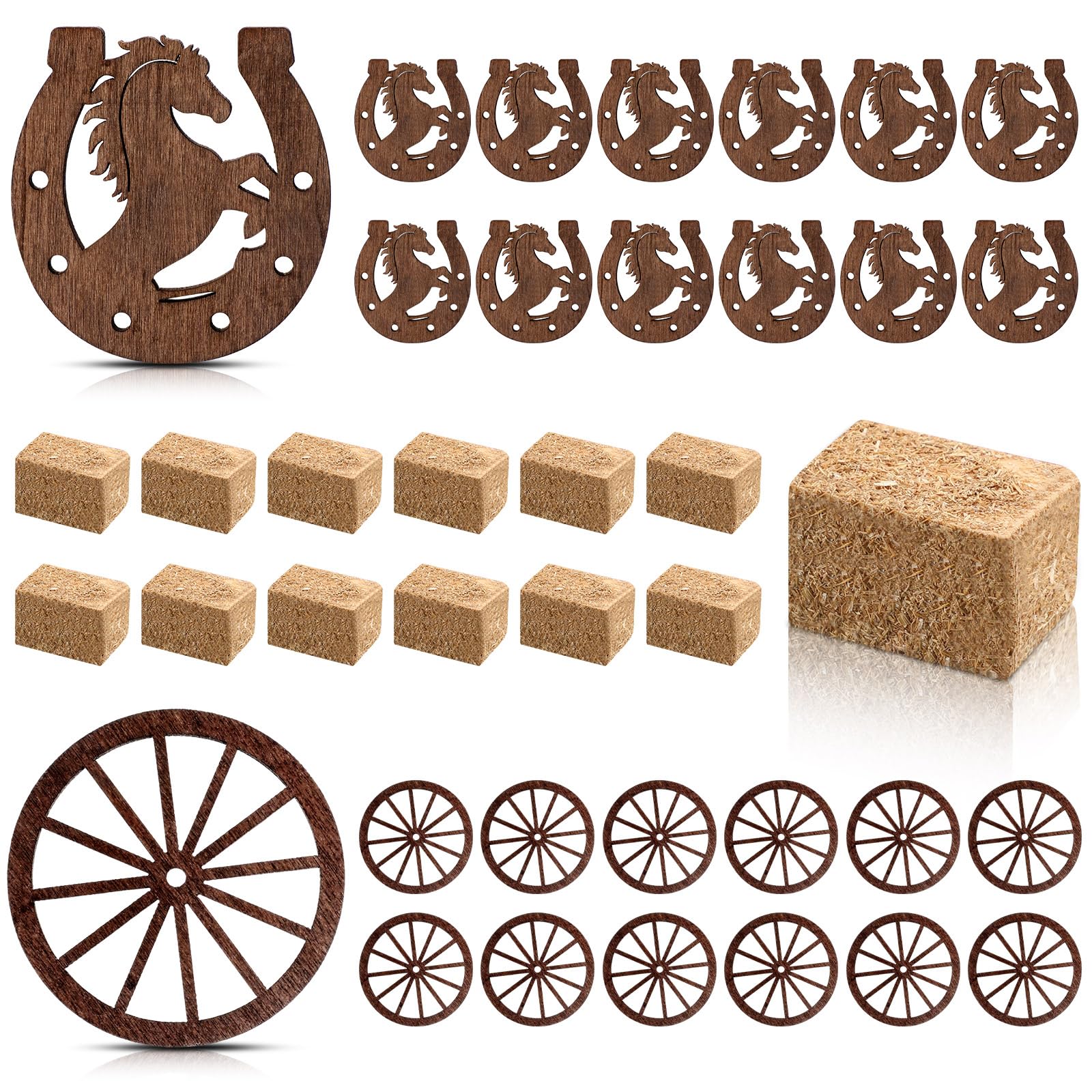 Junkin mini horseshoes for rustic western table centerpieces and accents
