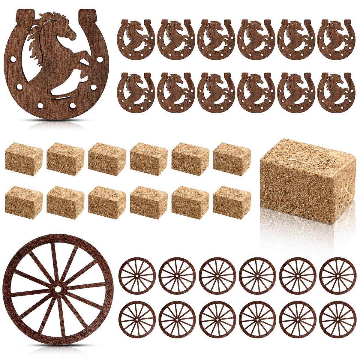 Junkin mini horseshoes for rustic western table centerpieces and accents