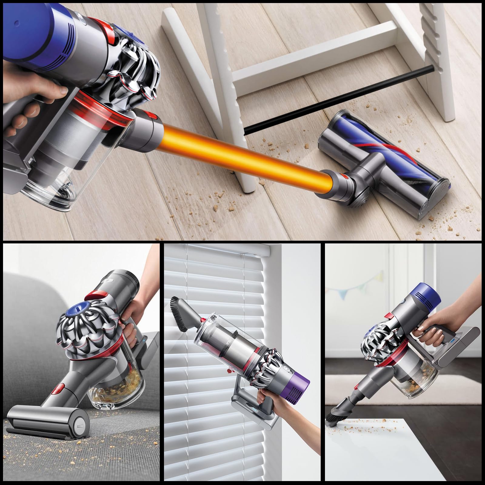 JUNWOOD upgraded 10Ah battery for Dyson V8 in-use charging indicator keeps you informed