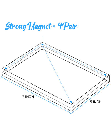 JUOIFIP magnetic-closure acrylic frame securely holds photos on metal surfaces.