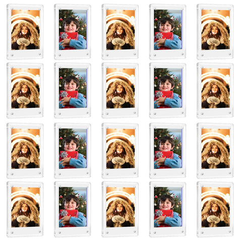 JUOIFIP acrylic Polaroid fridge frame with clear front and UV protection for vibrant memories