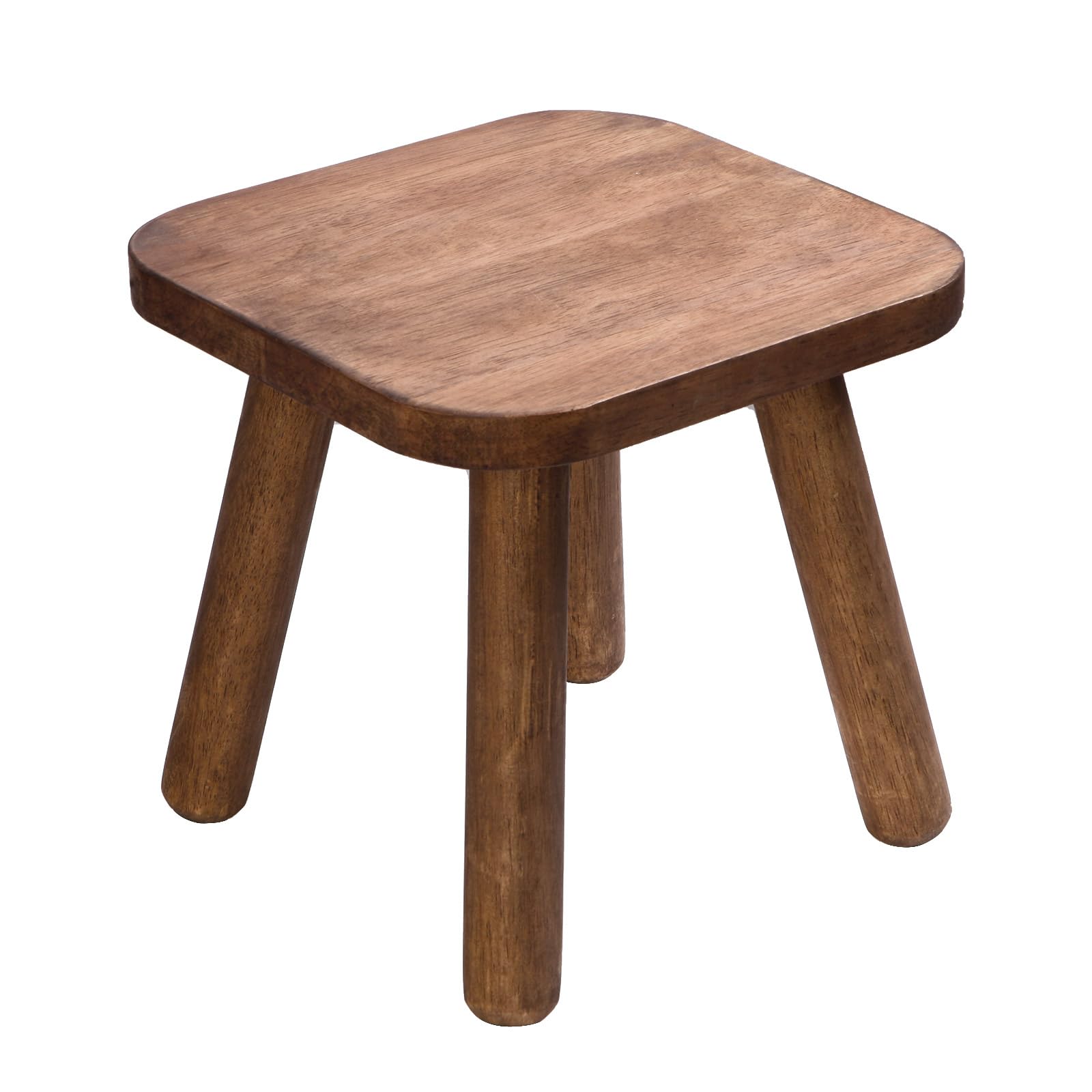 Jurath wooden step stool demonstrates compact footprint for small spaces