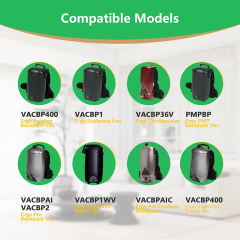 Five-layer VACBP6 filtration helps trap fine particles during vacuuming.