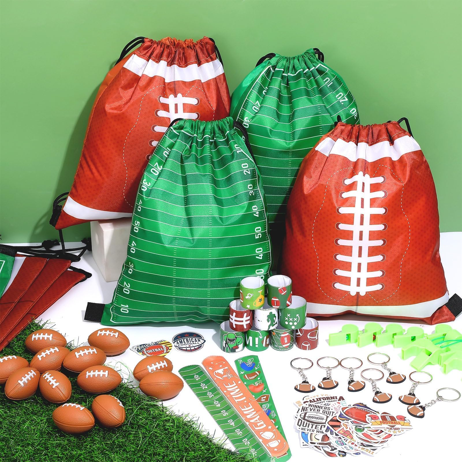 Justforjoyful football themed stickers pack for decorating and labeling gifts.
