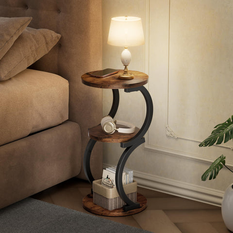 JUSTOGO easy assembly end table ships with labeled parts