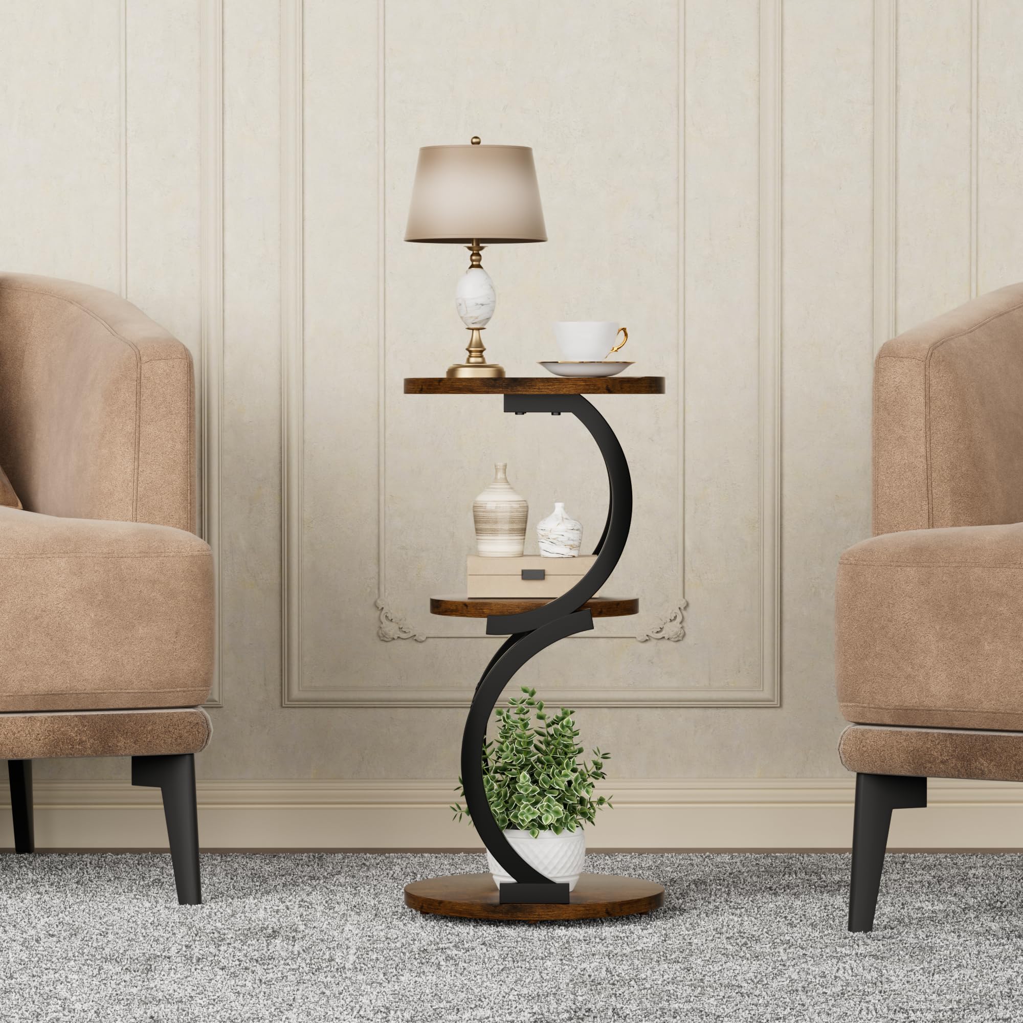 JUSTOGO multi-functional sofa table that serves as nightstand or coffee table