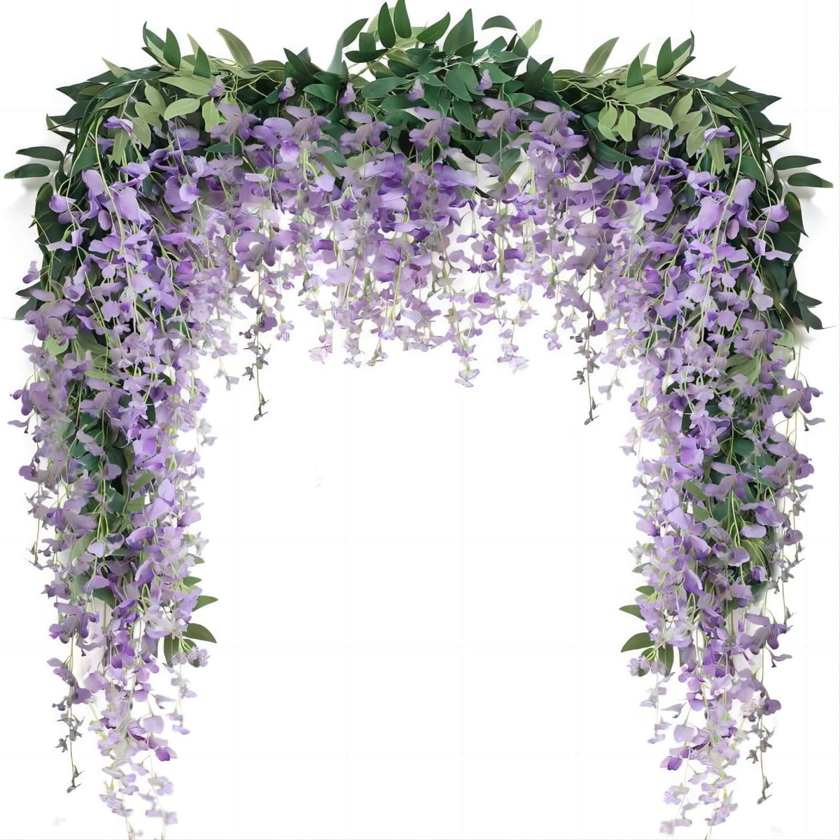 JUSTOYOU Wisteria garland 3-pack offers lush blooms for versatile décor.
