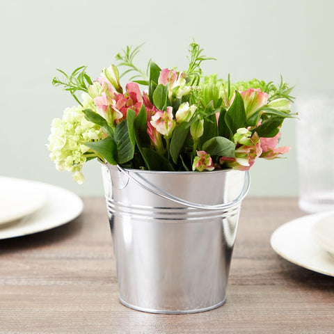 Juvale mini metal buckets ideal for table centerpieces and gift displays.
