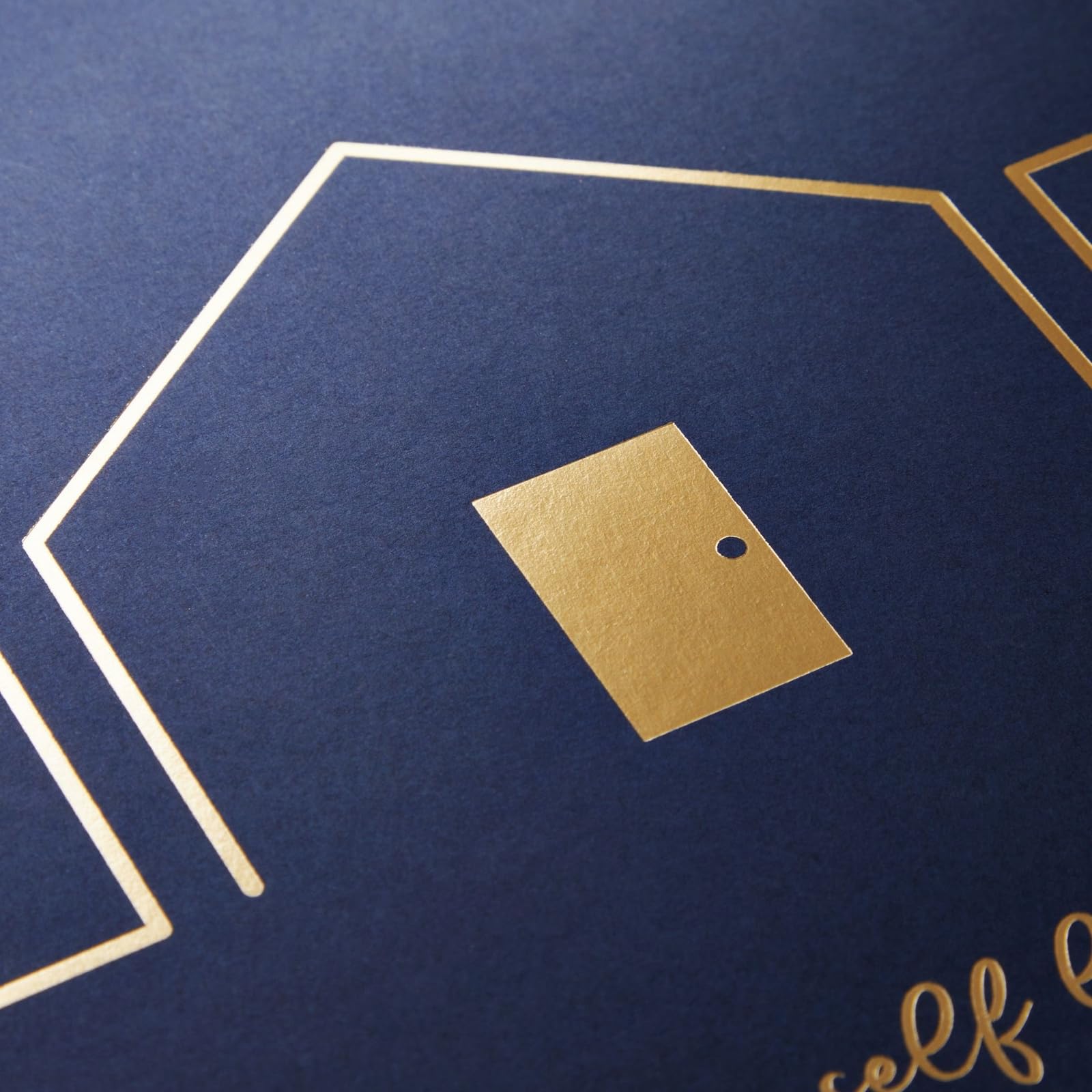 Juvale navy blue foil stamped cover adds premium branding to sign-in books.