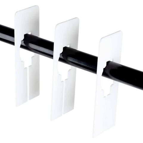 Juvale white closet dividers blend with any rack while staying durable.