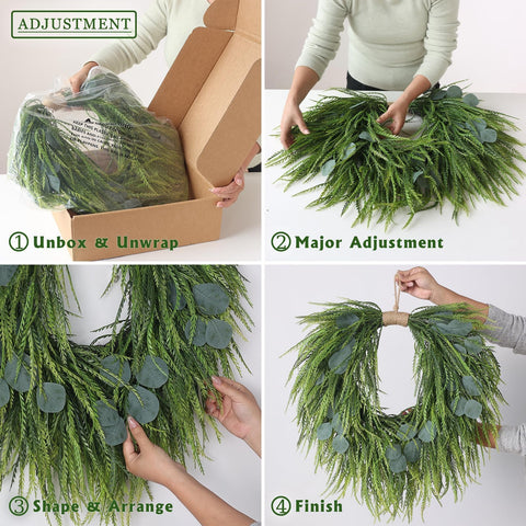 Juxdp wreath in farmhouse-style decor for a cozy look