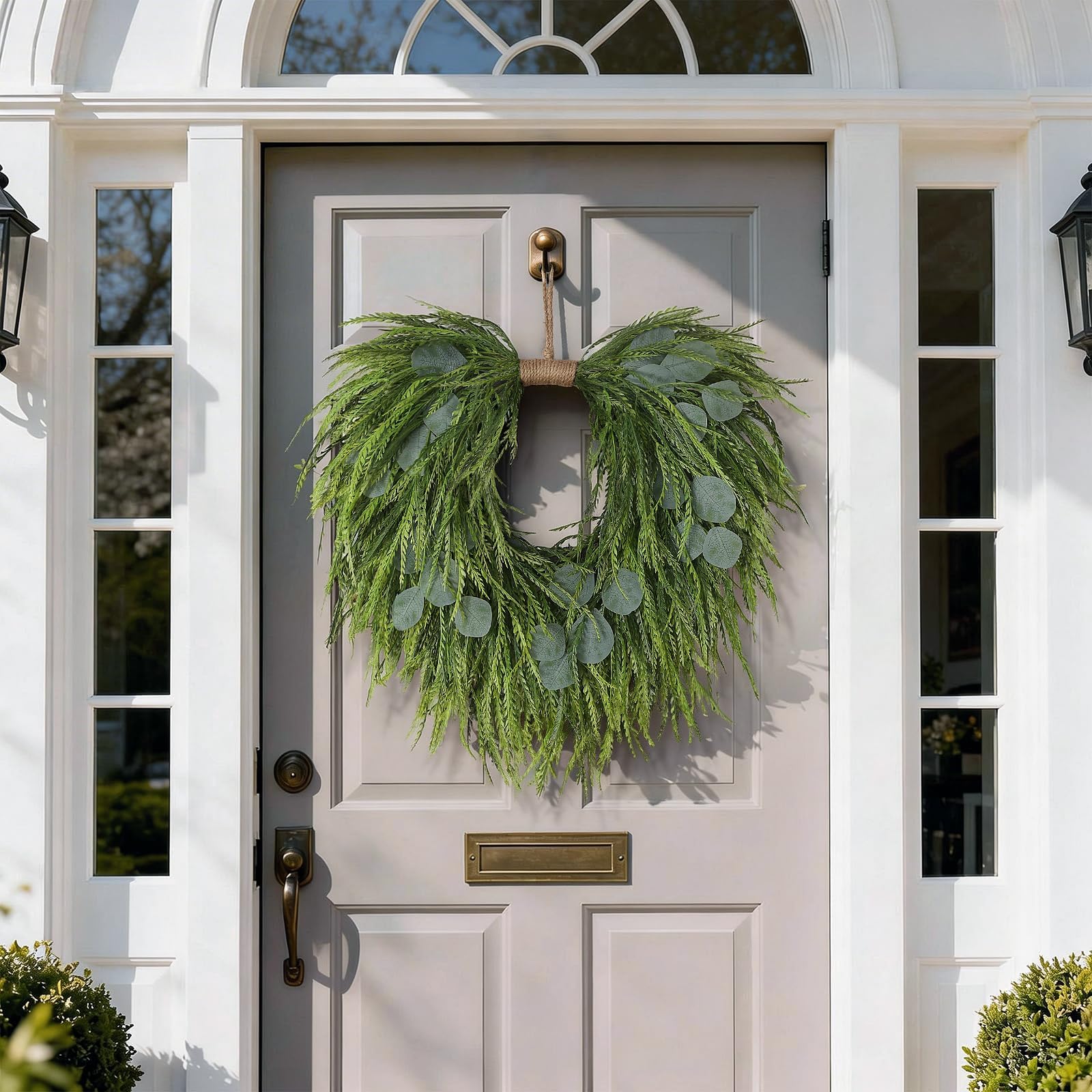 Juxdp wreath with waterproof material suitable for outdoor use