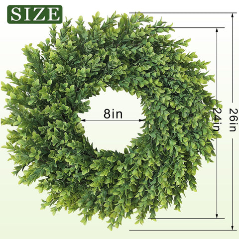 Juxdp farmhouse-style wreath enhances rustic seasonal decor year-round.
