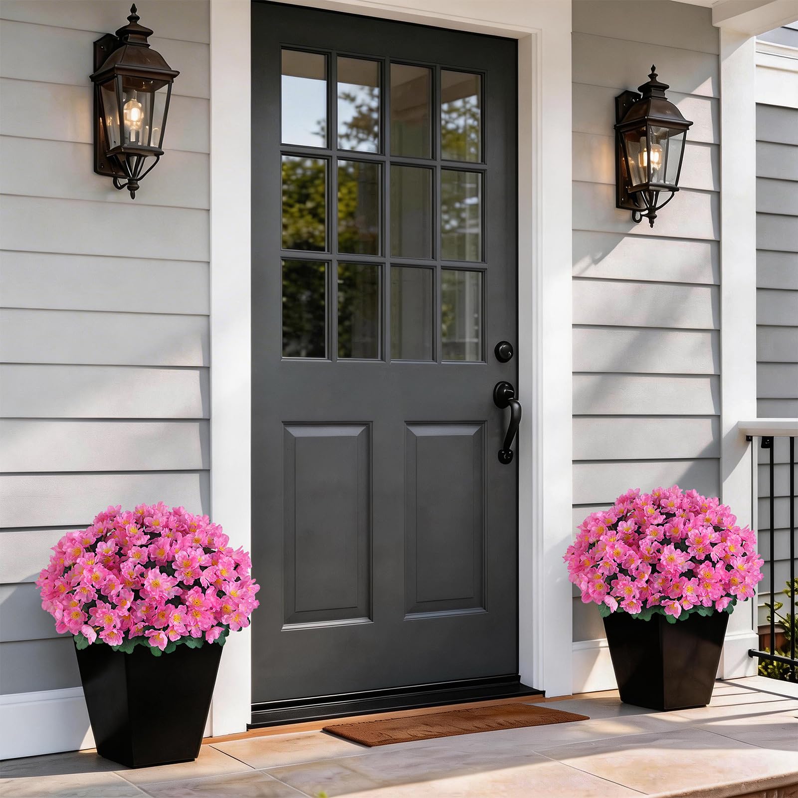 Juxdp camellia topiary ball trees with pots provide stable garden structure.