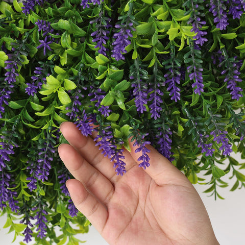 Juxdp faux lavender boxwood wreath seasonal party use with easy upkeep