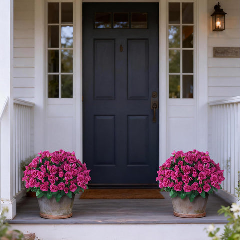 Juxdp faux roses brighten living rooms and entryways
