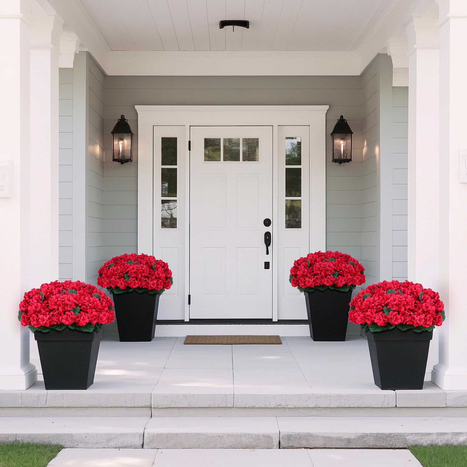 Juxdp indoor/outdoor decor ideal for porches, steps, windowsills.