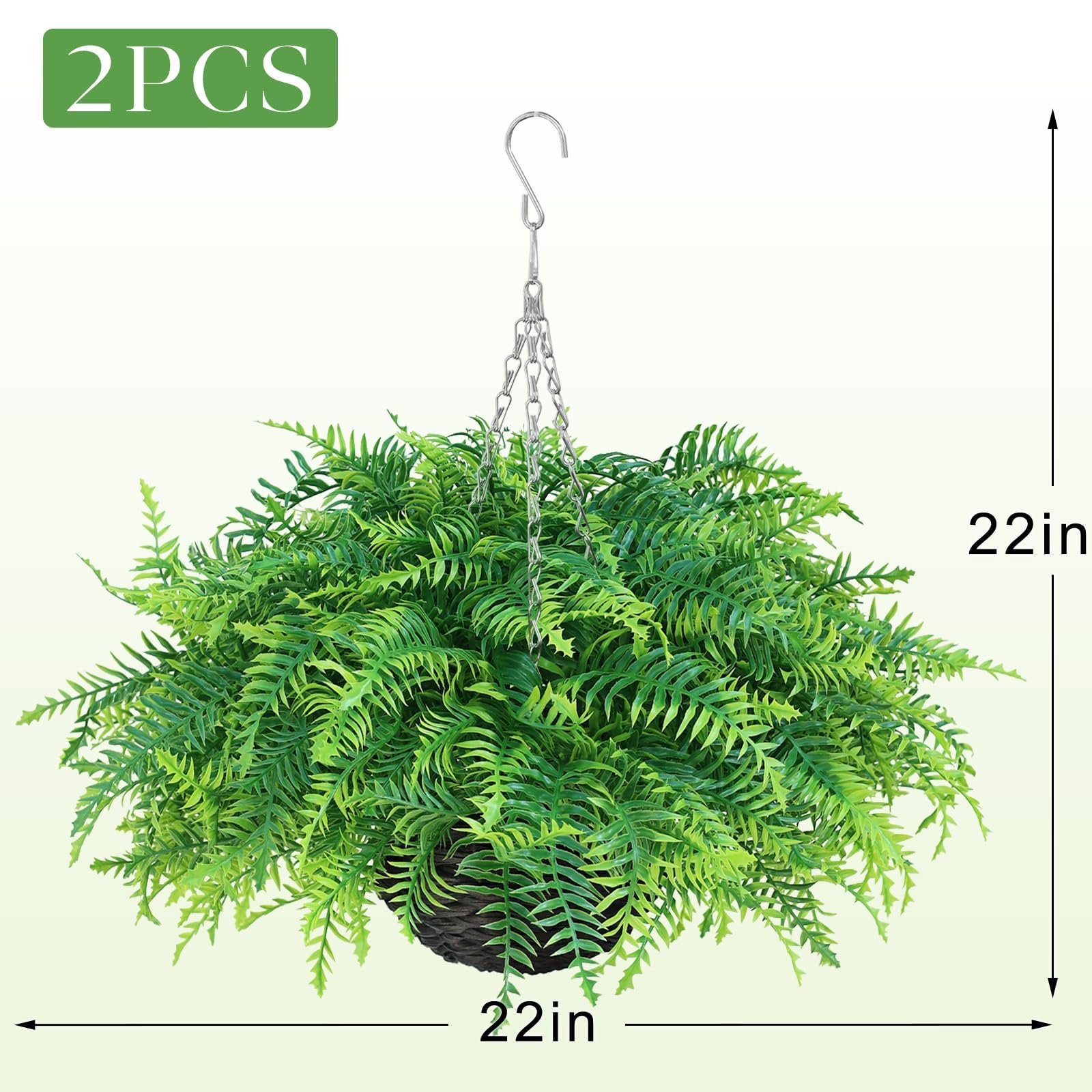 Ready-to-hang two-pack perfect for yard decor.