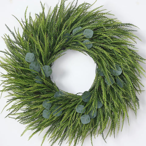 Juxdp sawgrass wreath front door for inviting entry