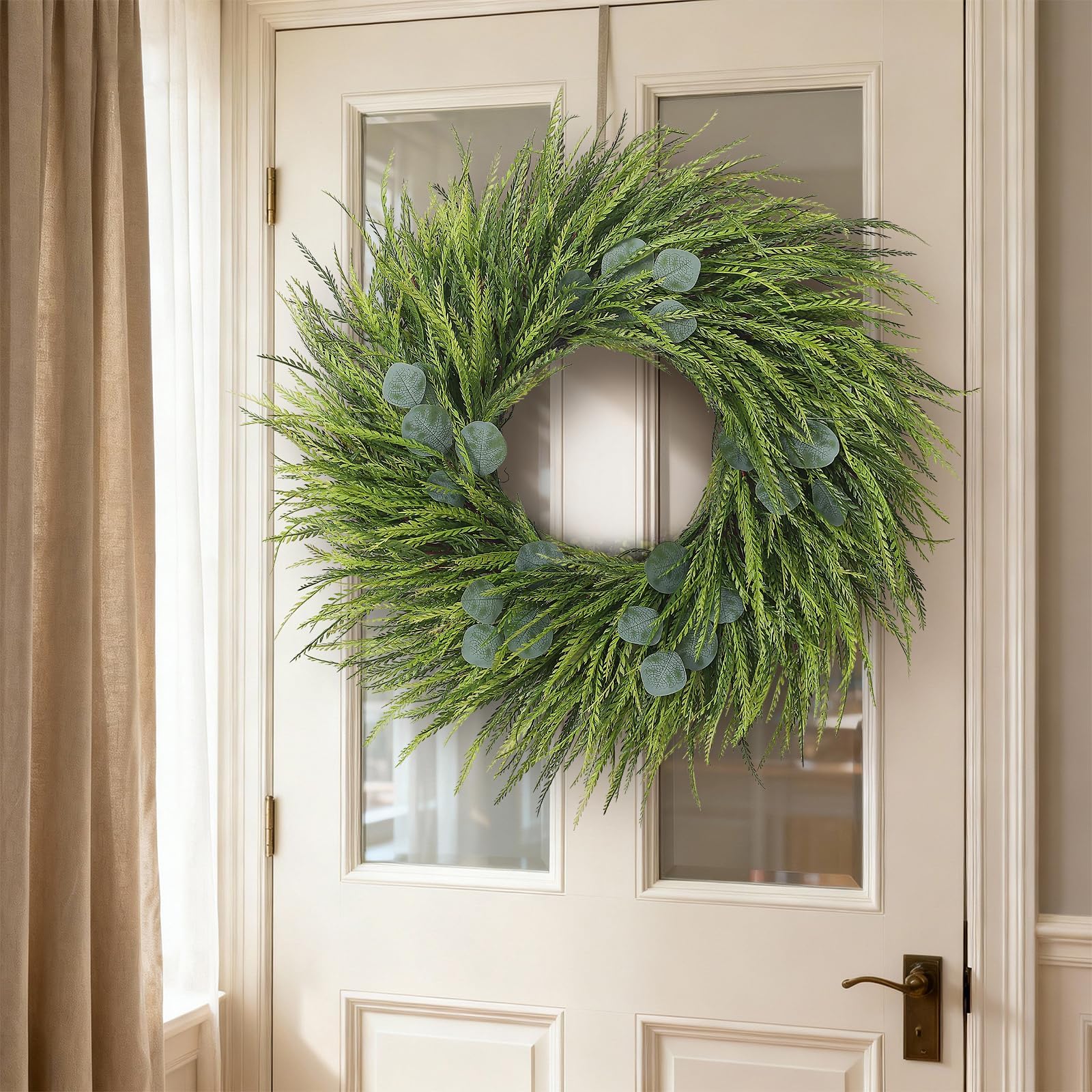Juxdp decorative wreath hanging setup for quick styling