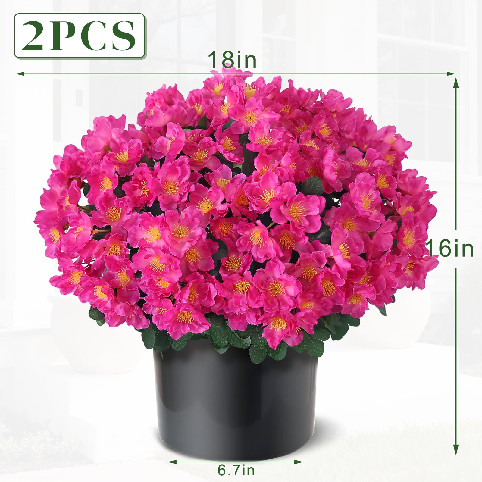 Juxdp 16-inch camellia topiary ball tree in rose red