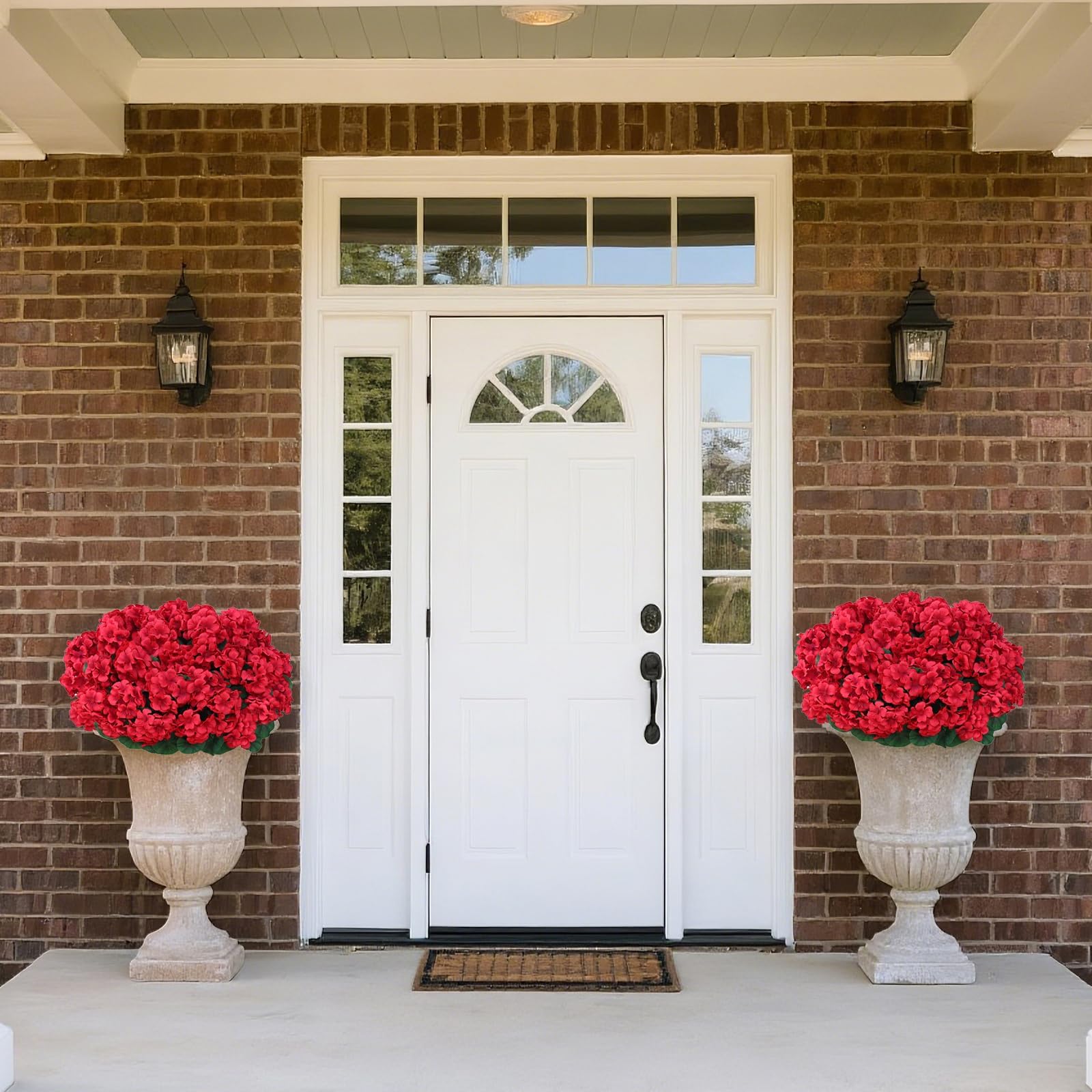 Juxdp UV-resistant geraniums withstand sun and rain for outdoor planters.