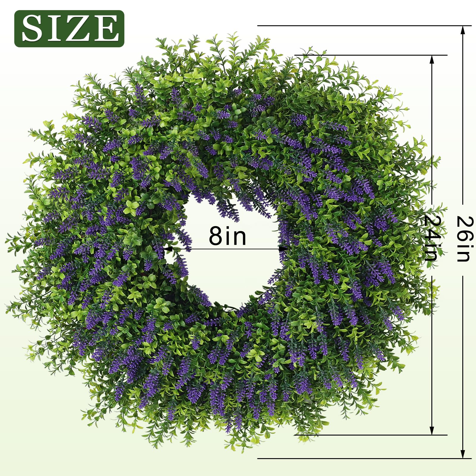 Juxdp weatherproof wreath suited for indoor and outdoor settings