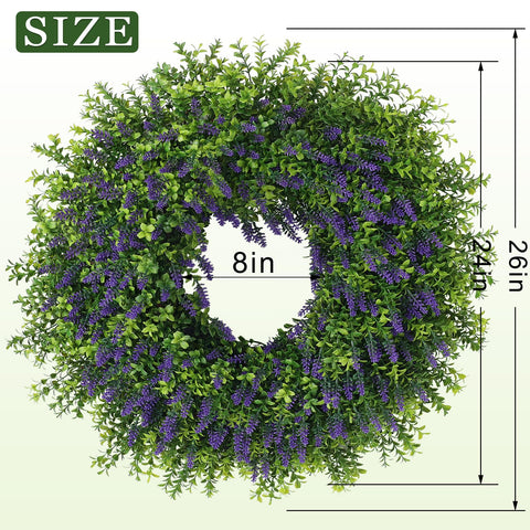 Juxdp weatherproof wreath suited for indoor and outdoor settings
