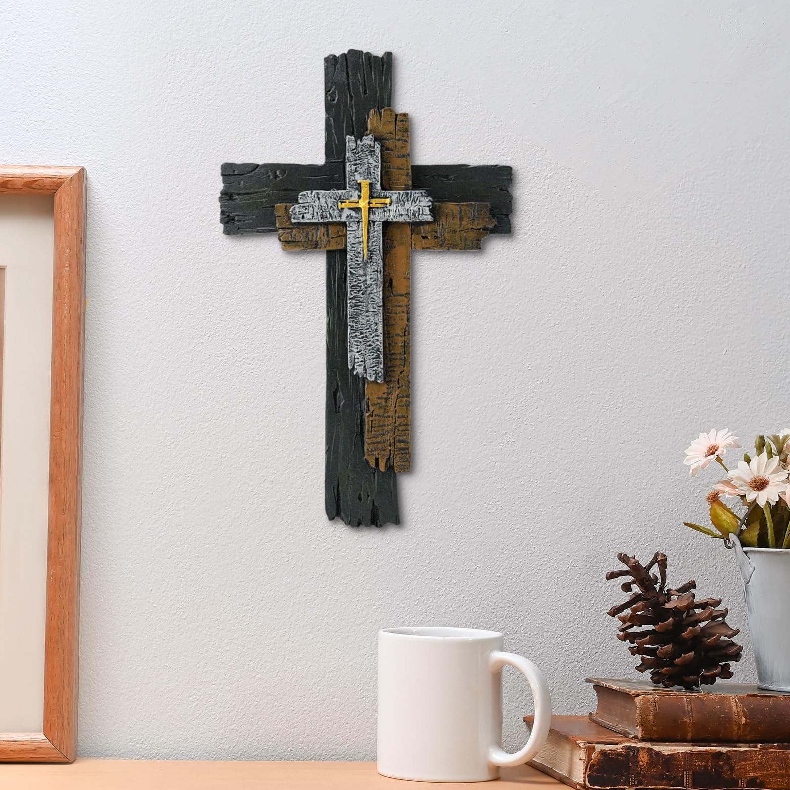 JUXINGDAZYF traditional resin cross design shown for church or home use