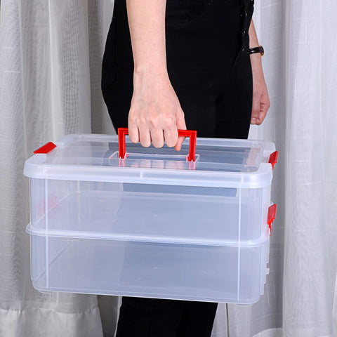 JUXYES carry handle allows moving both tiers together for convenience.