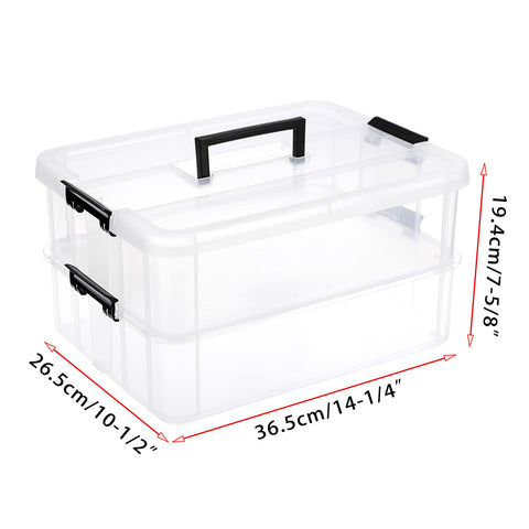 JUXYES transparent storage bin enables quick visibility of contents.