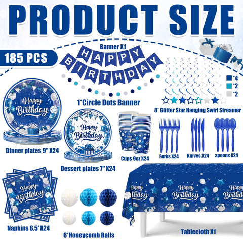 JVORFDG blue and silver dessert plates elevate sweet treats presentation.